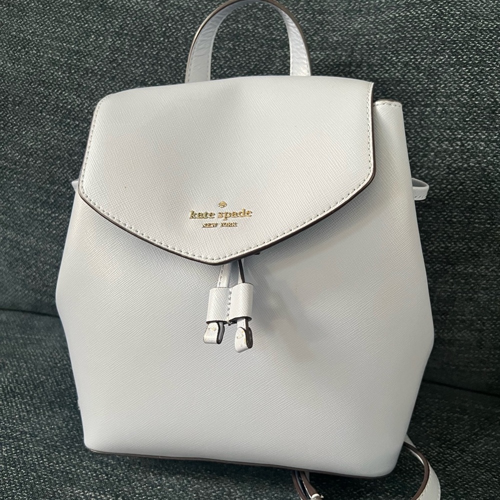 kate spade White Leather Backpack